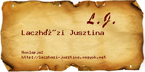 Laczházi Jusztina névjegykártya